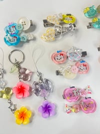 Image 2 of Button & Dangle Hair Clips