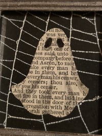 Image 2 of 1800’s biblical Ghost with preserved spider web - silver frame