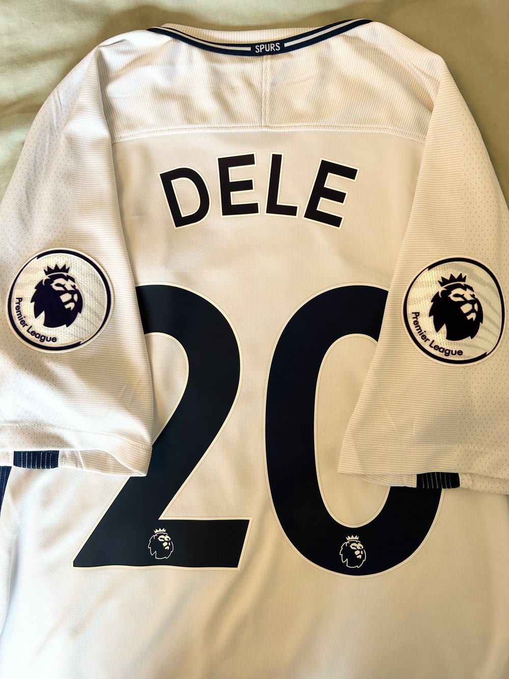 Image of Tottenham Hotspur “DELE 20” 2017/18 Home Shirt + PL patches 