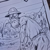 Image 2 of Hunter s thompson golf hand painted canvas