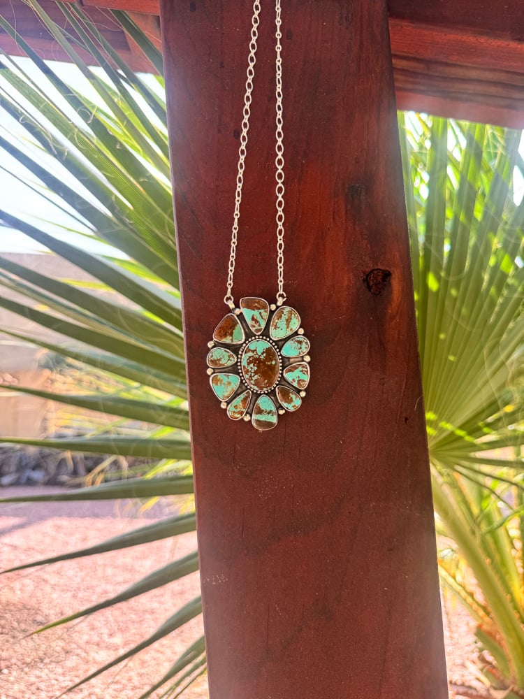 Image of Mine #8 Turquoise Cluster Necklace