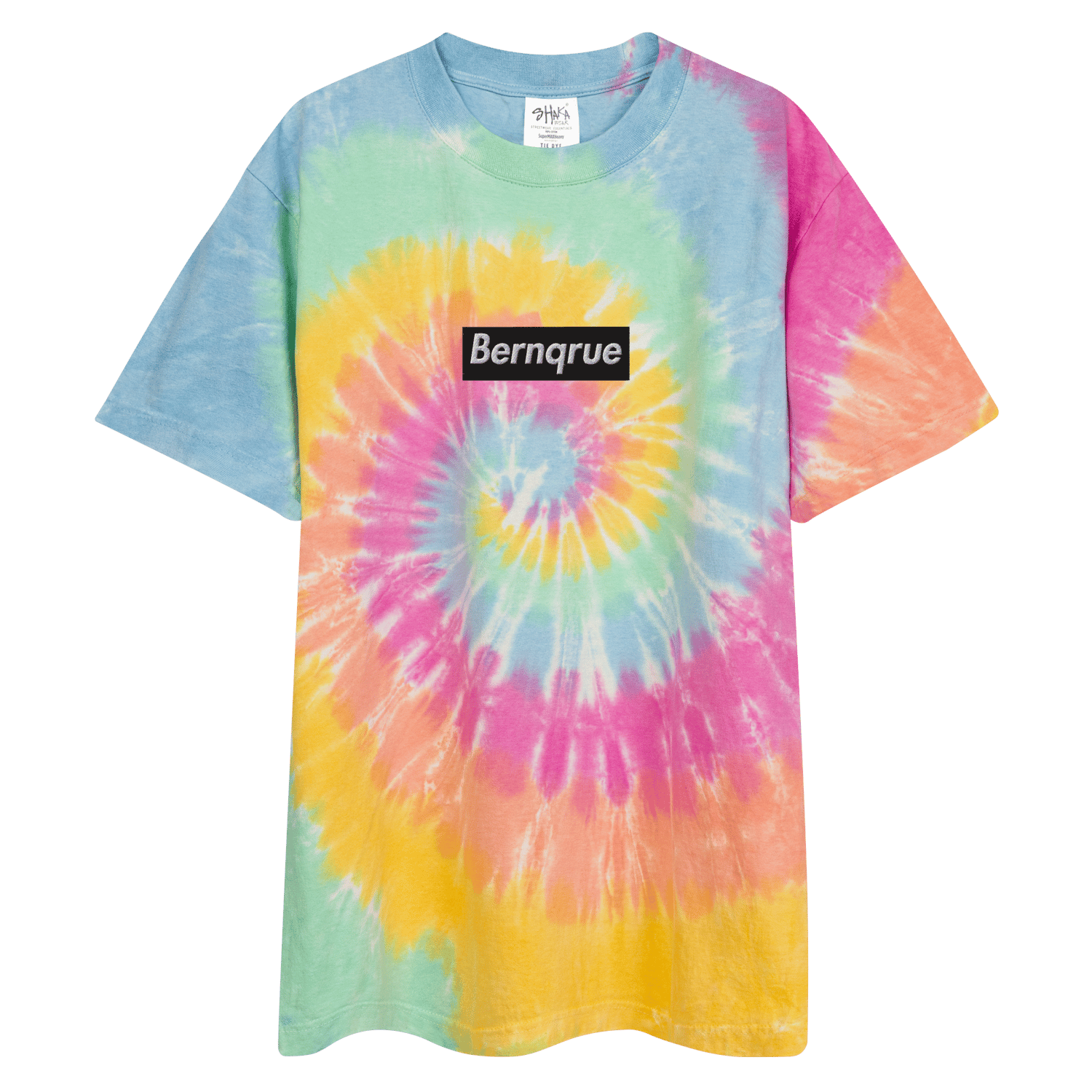 Box logo Oversized tie-dye t-shirt | BERNQRUE