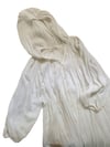 late 60s early 1970s gauze caftan maxi dress with hood