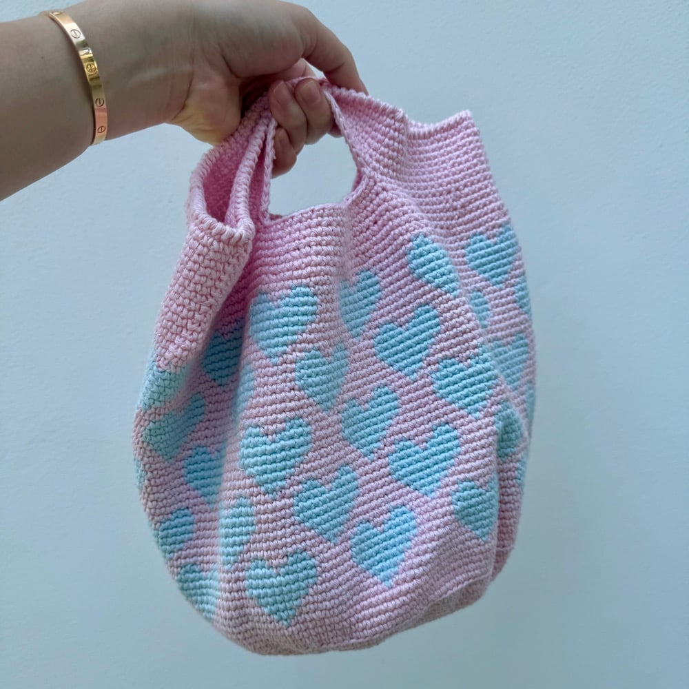 Image of SECCHIELLO CUORI CROCHET