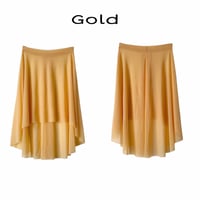 Image 1 of Back tuck High low mesh skirt