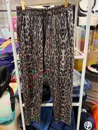 Image 2 of Zara soft light weight crop leopard draw string pants