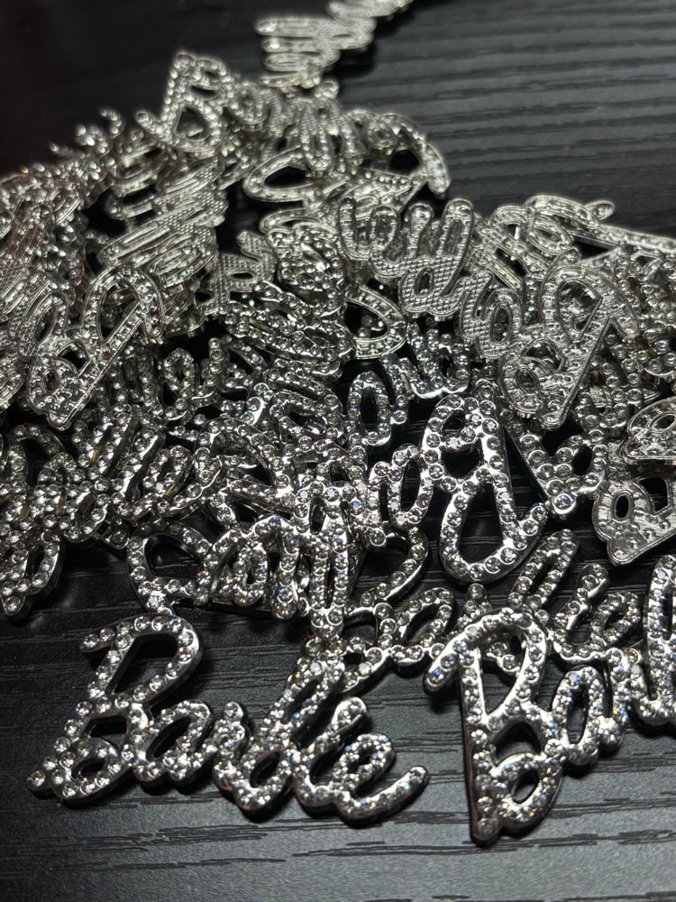 Image of Silver rhinestone barb