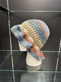 Image 2 of crochet bucket hat with wavy brim B