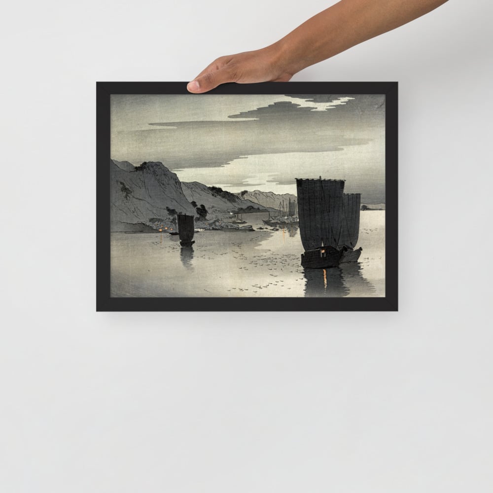Yūgure no hansen - Framed matte paper poster