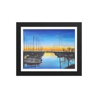 Image 1 of Moored in Peace - Framed poster