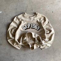 Image 1 of GAP 1969 EMBOSSED CREAM CREWNECK