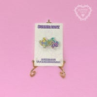 Image 1 of Rainbow Glitter Barbedwire Pin 