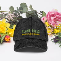 Image 2 of Plant Trees Save The Bees Vintage Cotton Twill Cap