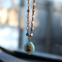 Image 1 of Amazonite Turtle Car Charm