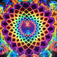 Image 3 of Large  longsleeve UV blacked out mandala Kenny combo