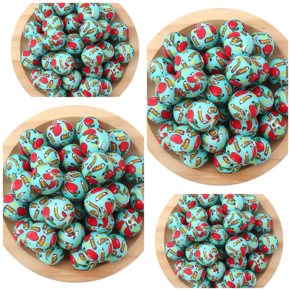Image of 15mm Silicone Beads (10pc)