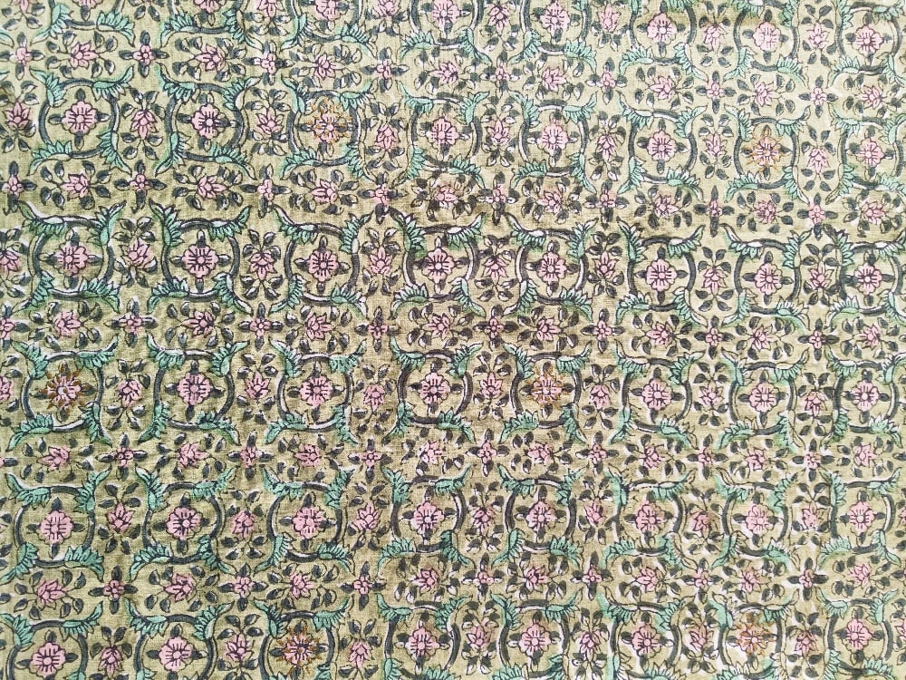 Image of Namasté fabric Labyrinthe fleuri 