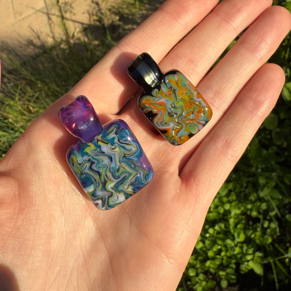 Image of Abstract Marbled Pendants
