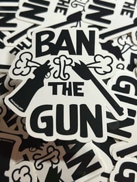 BAN THE GUN  SLAP STICKER