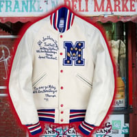 Image 2 of 1971 Whitesville ‘Speed’ 🏈 Embroidered Leather Varsity 🧥 