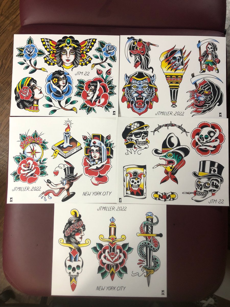 JT Miller Tattoo — 2022 Tattoo Flash Set