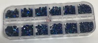 black colorful gems