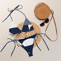 All-over print recycled string bikini
