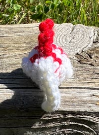 Image 2 of Mini Red and White Goldfish Amigurumi