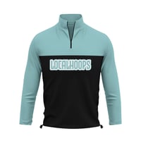 LocalHoops 1/4 Zip Fleece Pullover - Black/Teal