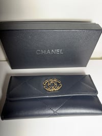 Image 1 of Chanel Faux Black Leather  