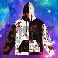 Image 1 of Black n White bloody zip hoodie