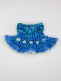 Image 8 of Sofie and Iris 2 x Blue and Green Mohair Collar
