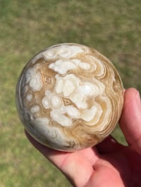 Image 11 of Amber Calcite Sphere | #2972