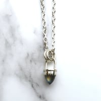 Image 5 of Handmade Sterling Silver Labradorite Bullet Point Pendant