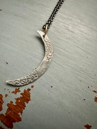 Image 13 of sterling silver moon with breathe inscription