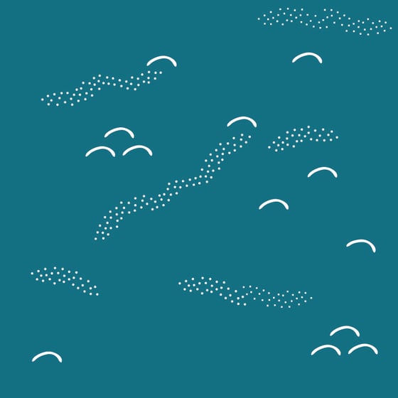 Image of Lotus / L’assorti bleu foncé - Tissu en Coton Biologique