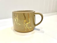 Kitten cup - oatmeal/gold lustre 