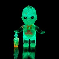 Image 3 of Valentines Day Love Potion Double Cast Kewpie Resin Figure Glow in the Dark Skeleton