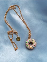 Image 2 of Kawaii Golden Donut Necklace
