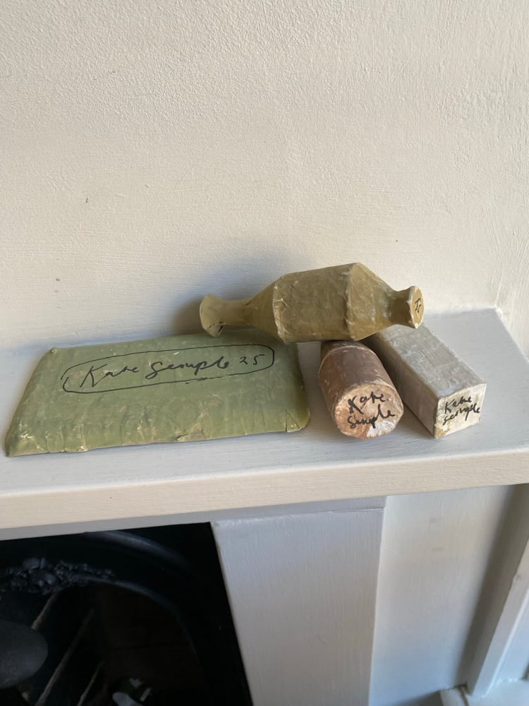 3 Vessels on a long green tray Image 3