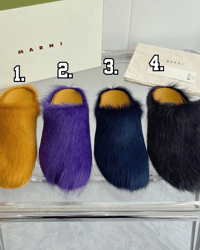Image 1 of UNISEX FUR MARN SLIDES