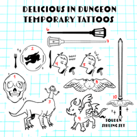 DELICIOUS IN DUNGEON TEMPORARY TATTOOS - TOUDEN SIBLINGS INDIVIDUALS