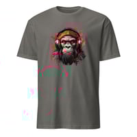 Image 1 of Gorilla Wearing Headphones Unisex T-Shirt