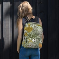 Image 2 of Art Nouveau Inspired Soft Multicolor Boho Floral Sketch Backpack