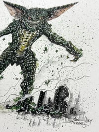 Image 2 of Kaiju Gremlin - 11x14 Daily Halloween Original 