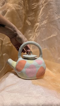 Image 1 of Organic pink, orange and yellow Teapot