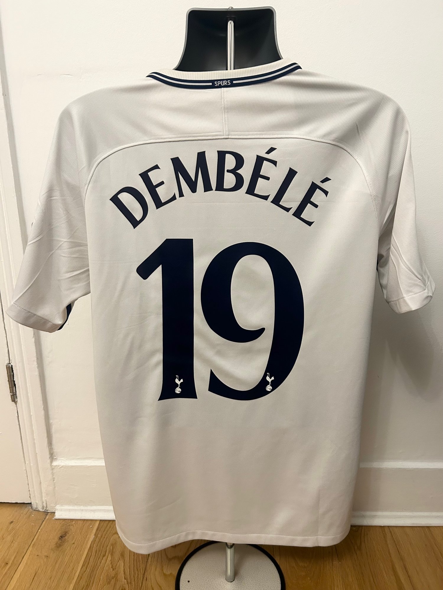 Image of Tottenham Hotspur “DEMBÉLÉ 19” 2017/18 Home Shirt + UCL patches, L