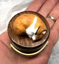 Image 6 of Custom Sleeping Hamster Mini Urn Handpainted To Your Photos
