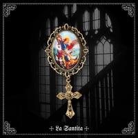 Image 1 of Sanctus Catholic Brooch - Antique Bronze