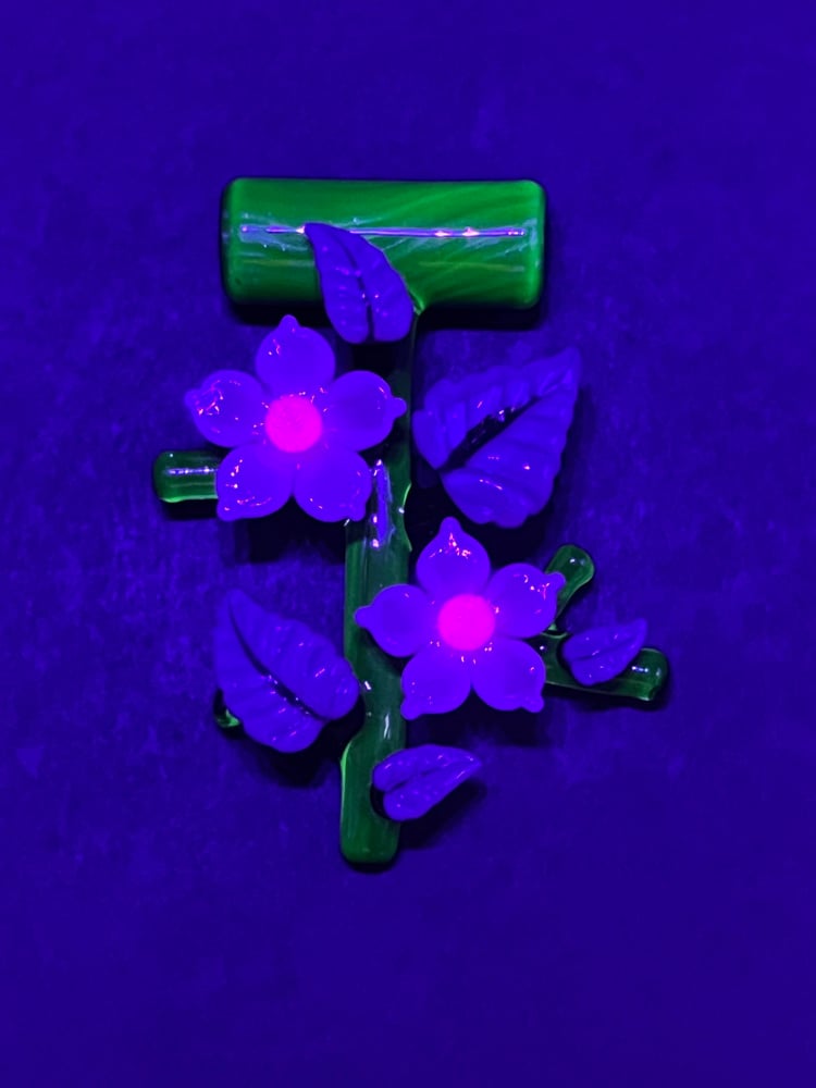 Image of Black & Pink Spring Flower Vine Pendant